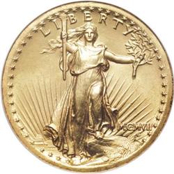 1907 $20 High Relief, Wire Rim MS64 NGC