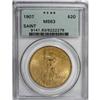 Image 1 : 1907 $20 Arabic Numerals MS63 PCGS