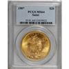Image 1 : 1907 $20 Arabic Numerals MS64 PCGS