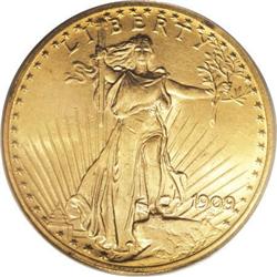 1909/8 $20 MS64 PCGS