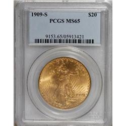 1909-S $20 MS65 PCGS