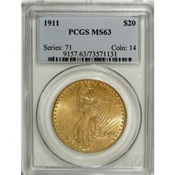 1911 $20 MS63 PCGS