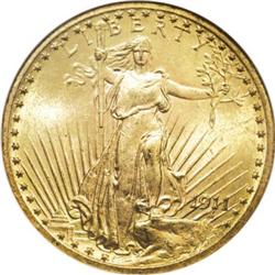 1911 $20 MS64 NGC
