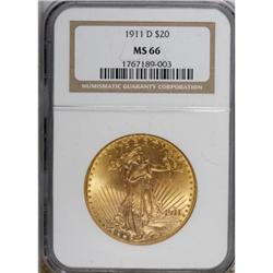 1911-D $20 MS66 NGC