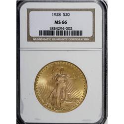 1928 $20 MS66 NGC