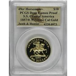 1850 $10 Baldwin Ten Dollar MS60 PCGS