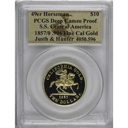 1850 $10 Baldwin Ten Dollar MS60 PCGS