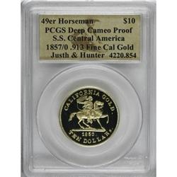 1850 $10 Baldwin Ten Dollar MS60 PCGS