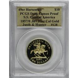 1850 $10 Baldwin Ten Dollar MS60 PCGS