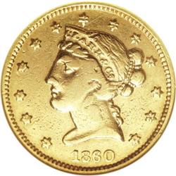 1860 $5 Clark, Gruber & Co. XF40 Details ANACS