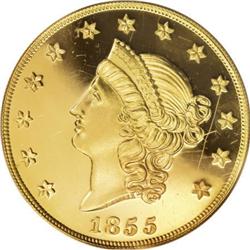 1855 $50 Kellogg & Co. Fifty Dollar Proof
