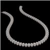 Image 2 : 24.19 ctw Oval Cut Diamond Micro Pave Necklace 18K White Gold - REF-2092F6M