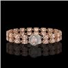 Image 1 : 16.5 ctw Morganite & Diamond Bracelet 14K Rose Gold - REF-263W6H