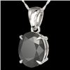 Image 1 : 5 ctw Black Diamond Certified Designer Necklace 18k White Gold - REF-161A8N