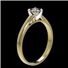 Image 3 : 0.50 ctw Certified VS/SI Quality Princess Diamond Ring 10k Yellow Gold - REF-60G3W
