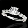 Image 1 : 1.75 ctw Certified Diamond Solitaire Ring 10k White Gold - REF-245A5N