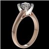 Image 3 : 1.25 ctw Certified VS/SI Quality Princess Diamond Ring 10k Rose Gold - REF-304K6Y