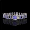 Image 1 : 27.75 ctw Tanzanite & Diamond Bracelet 14K White Gold - REF-377K5Y