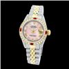 Image 2 : Rolex Ladies Two Tone 14K Gold/ss, Roman Dial with Diam/Ruby Bezel, Sapphire Crystal