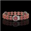 Image 2 : 18.93 ctw Tourmaline & Diamond Bracelet 14K Rose Gold - REF-314H8R