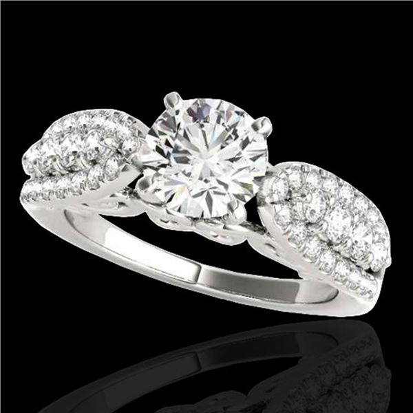 1.7 ctw Certified Diamond Solitaire Ring 10k White Gold - REF-215G5W