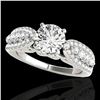 Image 1 : 1.7 ctw Certified Diamond Solitaire Ring 10k White Gold - REF-215G5W