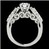 Image 2 : 1.7 ctw Certified Diamond Solitaire Ring 10k White Gold - REF-215G5W