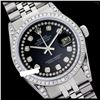 Image 1 : Rolex Men's Stainless Steel, QuickSet, Diamond Dial & Diamond Bezel