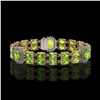 Image 1 : 18.66 ctw Peridot & Diamond Bracelet 14K Rose Gold - REF-254K5Y