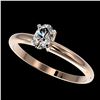 Image 1 : 0.50 ctw Certified VS/SI Quality Oval Diamond Engagment Ring 10k Rose Gold - REF-60G3W