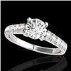 Image 1 : 2.1 ctw Certified Diamond Solitaire Ring 10k White Gold - REF-368K2Y