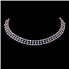 Image 1 : 58.85 ctw Tanzanite & Diamond Necklace 10K Rose Gold - REF-709H3R