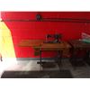 Image 1 : ANTIQUE LIGHT WOOD SINGER TREADLE OPERATED SEWING MACHINE