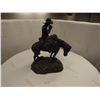Image 1 : BRONZED COWBOY ON HORSE ESTATE STATUE/ ORNAMENT