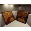 Image 1 : PAIR OF TIN COFFEE THEMED WALL ART