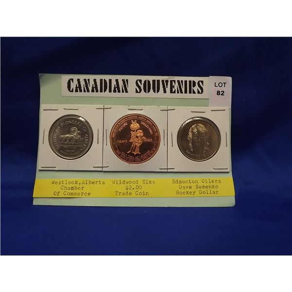 3PC CANADIAN SOUVENIR COINS