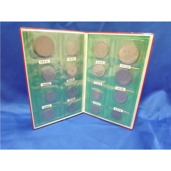 16PC GREEK COIN COLLECTION 1869-1930
