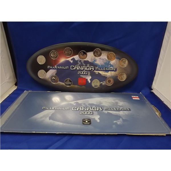 2000 MILLENIUM CNDN 25 CENT 13 PC COIN SET