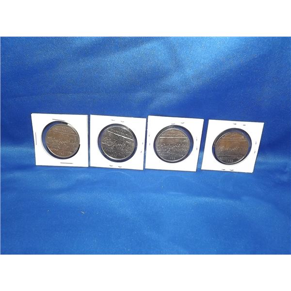 LOT OF 4 1982 CNDN CONFEDERATION $1 COINS