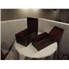 Image 1 : LOT OF 2 VINTAGE LEATHER STORAGE BOXES
