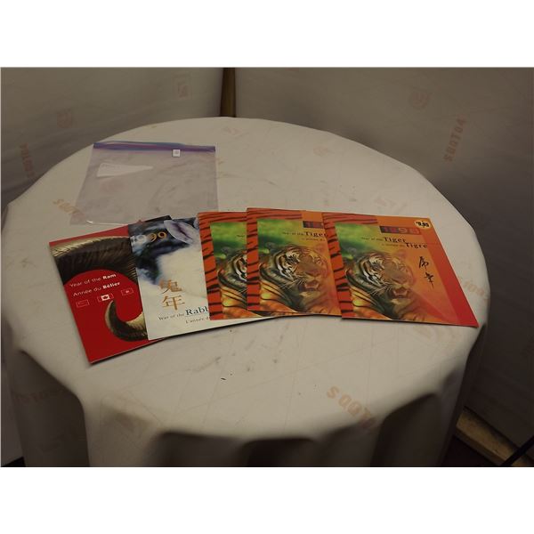 SET OF FIVE CHINESE YEAR OF STAMP BOOKLETS