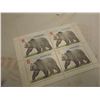Image 1 : PLATE BLOCK OF 4 CANADIAN 8$ STAMPS GRIZZLY BEAR