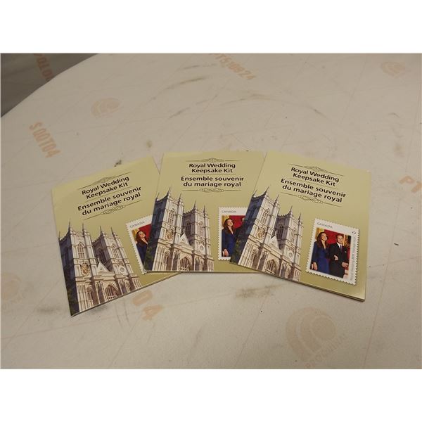 SET OF 3 ROYAL WEDDING KEEPSAKE KIT STAMPS