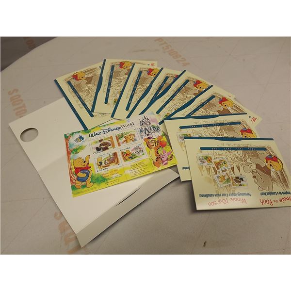 9 SETS OF DISNEY WINNIE THE POOH SOUVENIER SHEETS STAMPS