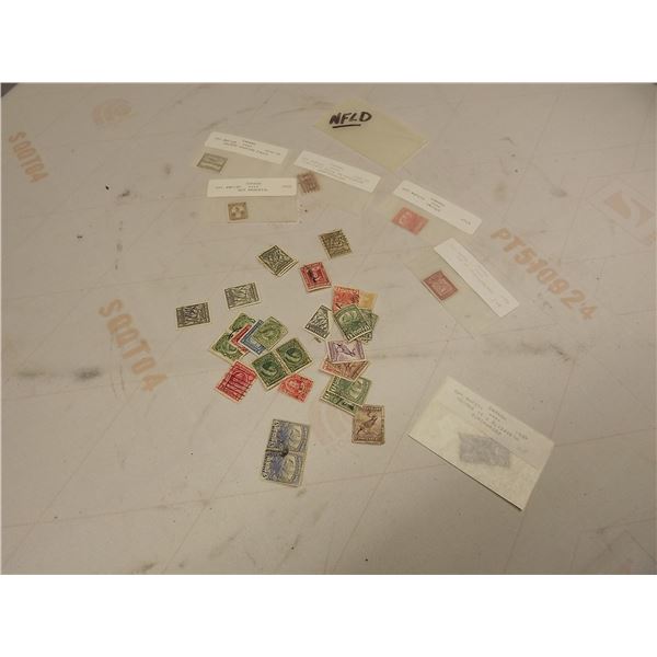 PACKET OF 35 NFLD STAMPS VARIOUS YEARS,VARIOUS DONOMINATIONS