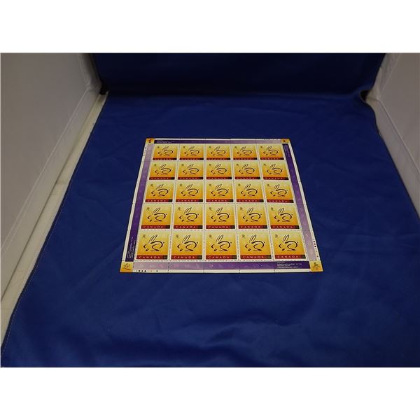LUNAR NEW YEAR  - CHINESE YEAR OF THE RABBIT SHEET OF STAMPS
