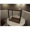 Image 1 : GLASS DISPLAY CABINET 19" X 19" X 13" ANTIQUE