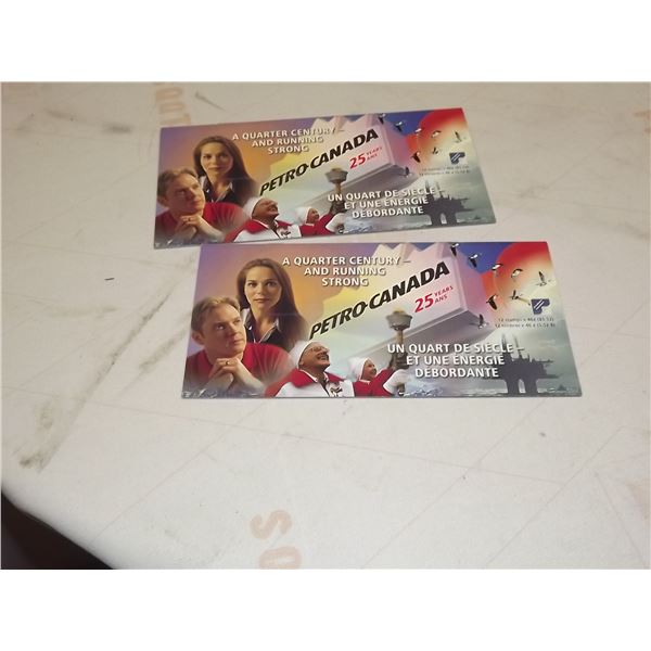 2 X PETRO CANADA QUARTER CENTURY CANADA POST STAMPS