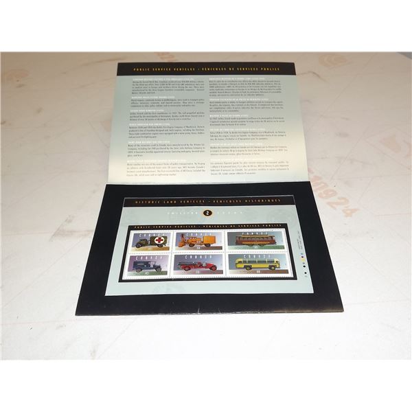 HISTORICAL LAND VEHICLES STAMP SHEETS ISSUE #2