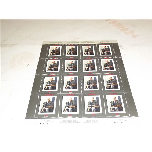 PIERRE ELLIOT TRUDEAU STAMP SHEET